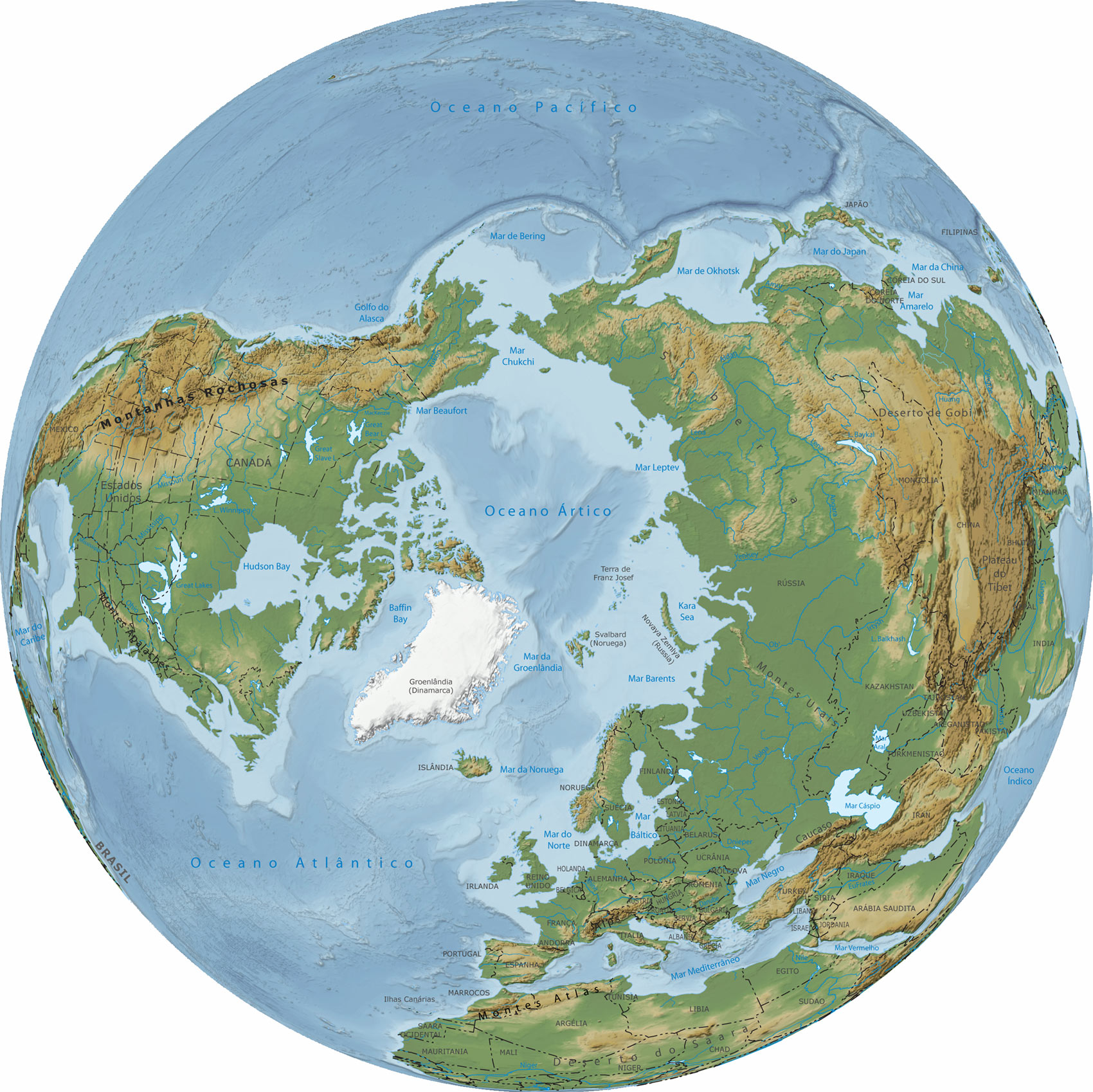 Mapa do Artico