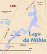 Mapa Lago Nasser