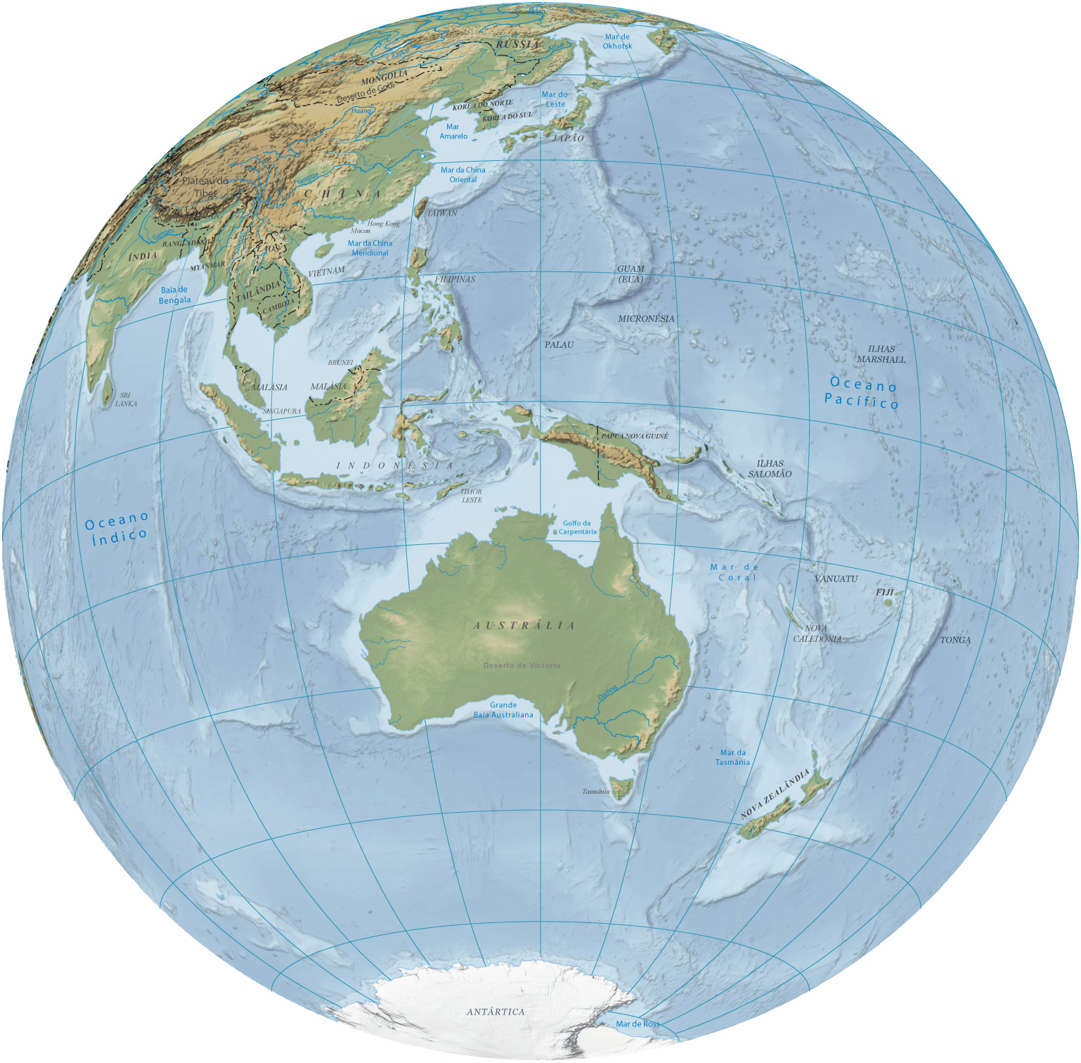 Mapa Da Oceania
