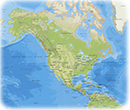 Mapa Fisico America Norte