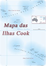 Mapa Ilhas Cook