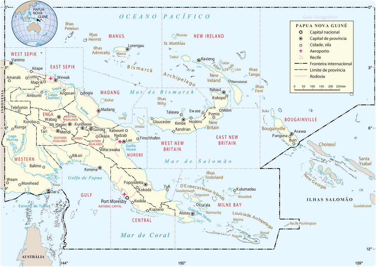 Mapa Papua Nova Guiné