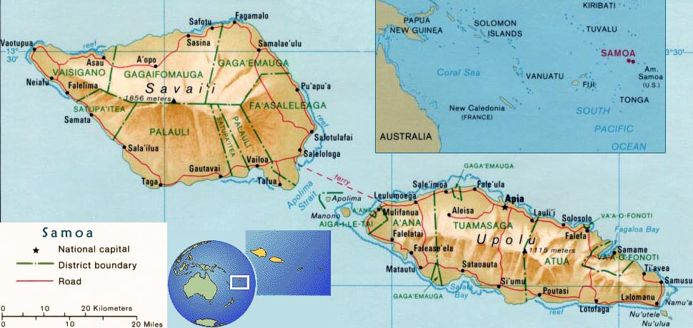 Samoa map