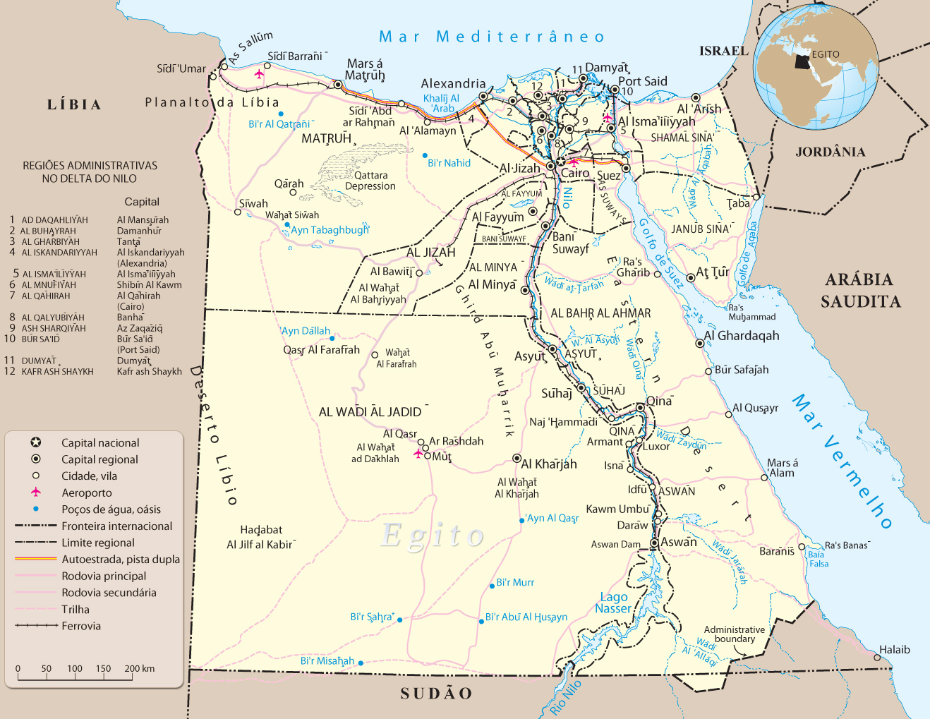 Egito Mapa
