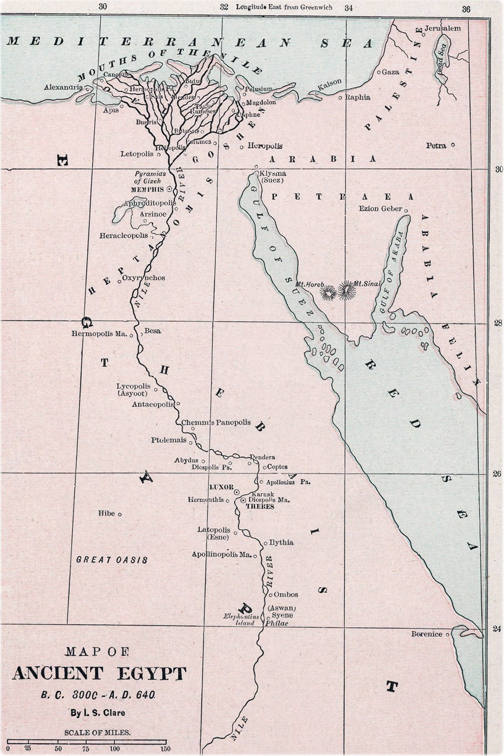 Mapa Egito Antigo