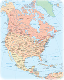 Mapa America Norte