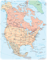 Mapa America do Norte