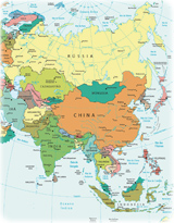 Mapa politico Asia