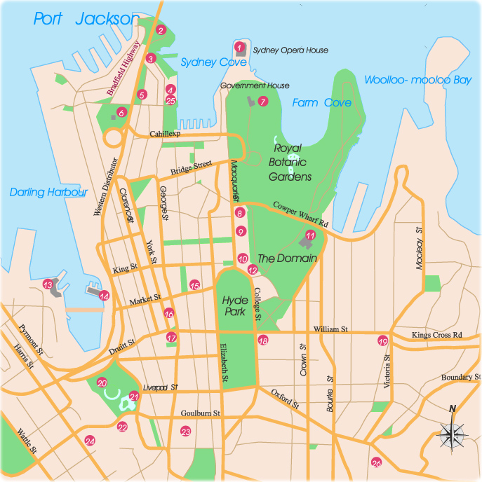 Sydney mapa