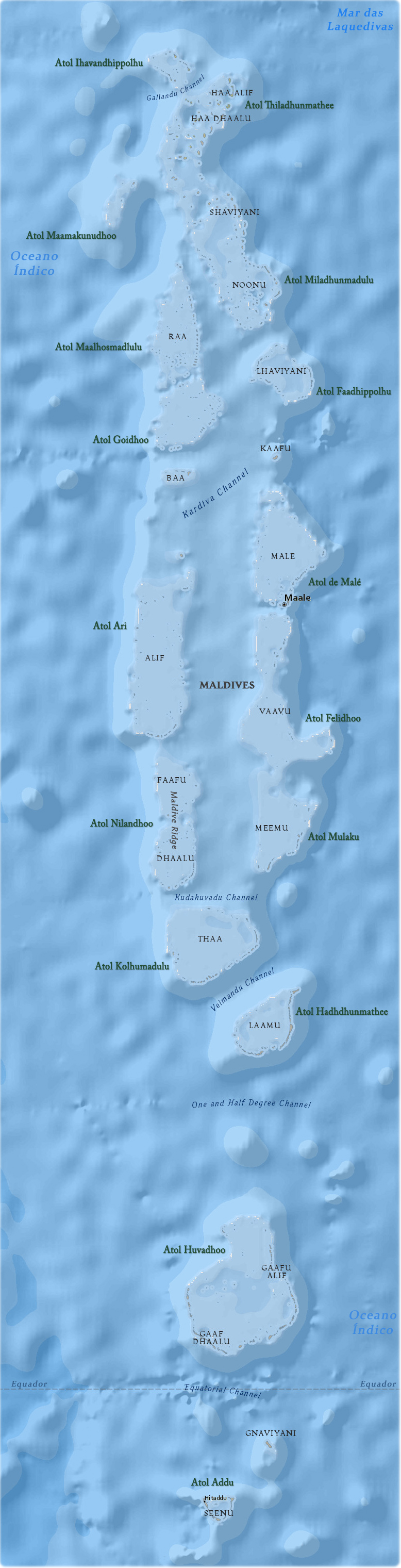 Mapa Maldivas